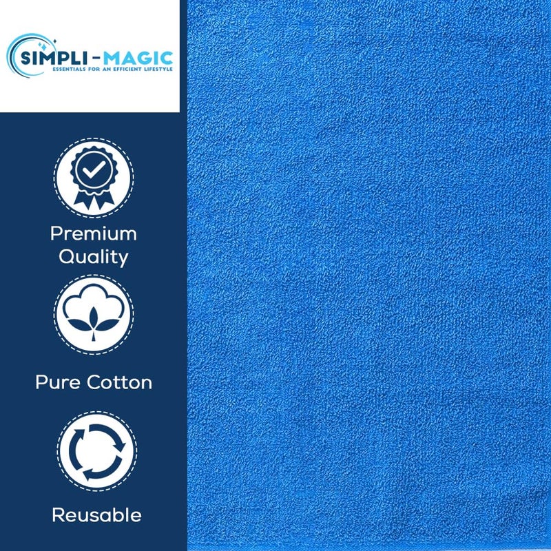 Simpli-Magic Cotton Hand Towels, 12 Pack, 16â€ x 27â€, Blue - Image 1